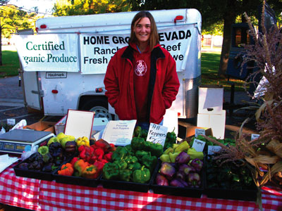 Farmer's Market featuring certified organic produce
